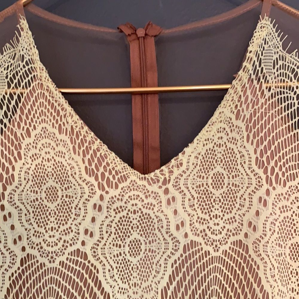[Boutique] Neon/Nude Sheer Dress - Size Small - Picture 3 of 6